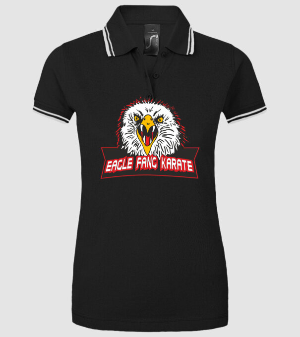 eagle fang karate cobra kai model negru pe tricou