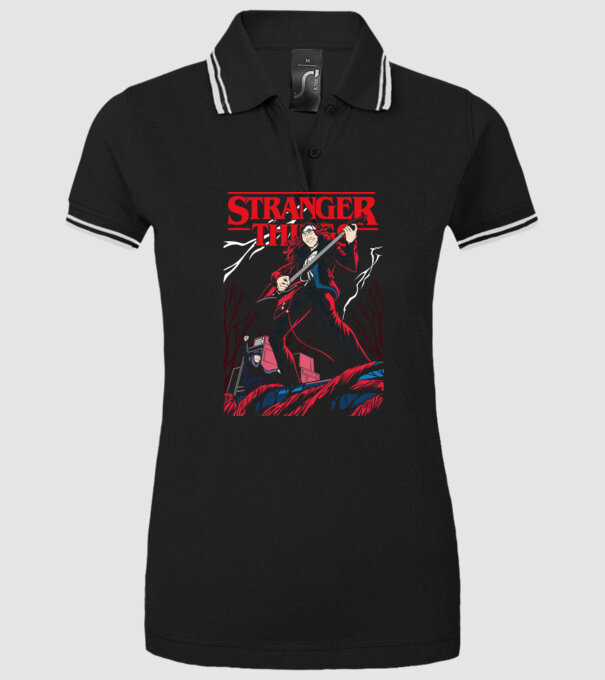 eddie munson model negru pe tricou