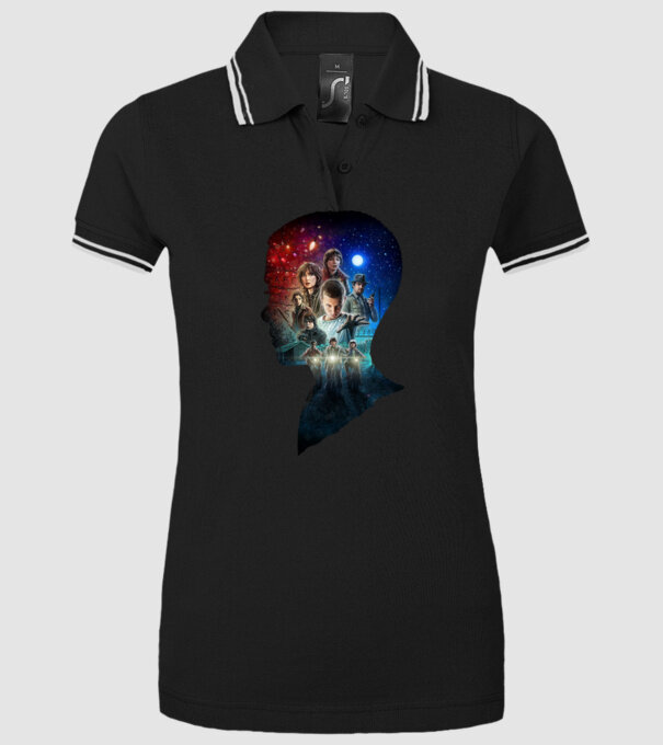 eleven poster head2 model negru pe tricou