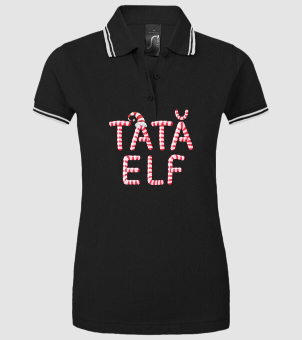 tată elf model negru pe tricou