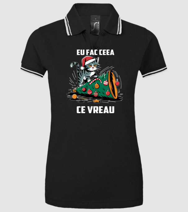 Eu fac ceea ce vreau Negru model negru pe tricou
