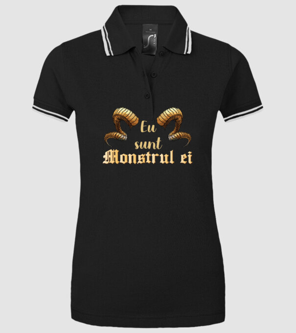 eu sunt monstrul ei model negru pe tricou