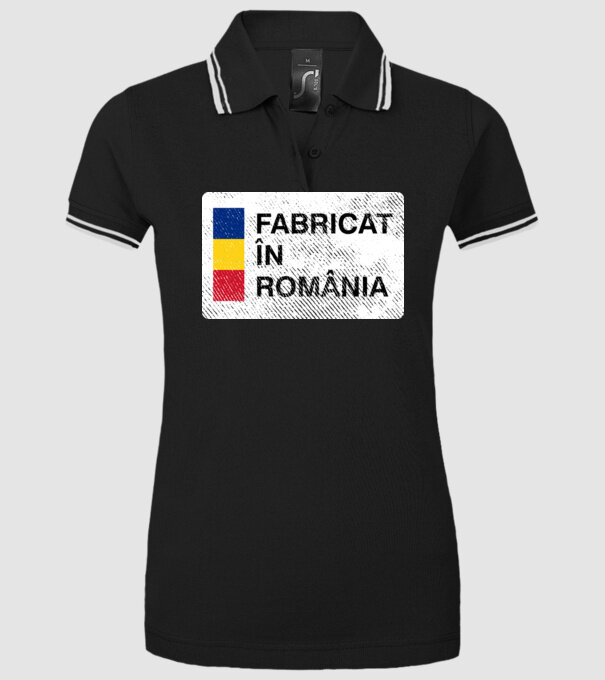 Fabricat în România model negru pe tricou