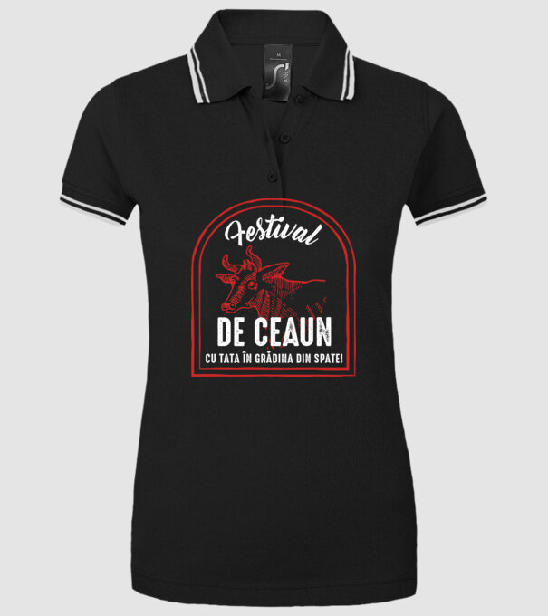 Festival de ceaun - cu tata în grădina din spate! model negru pe tricou