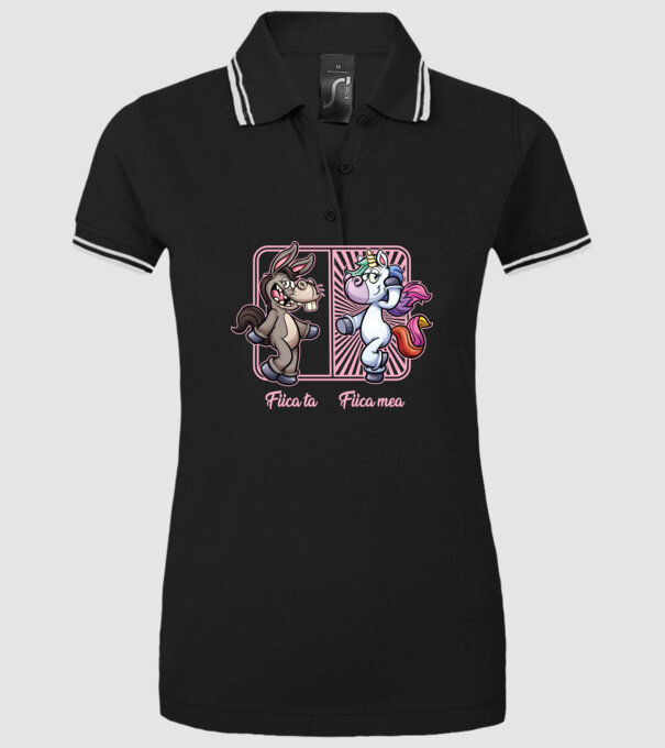 fiica ta - fiica mea model negru pe tricou