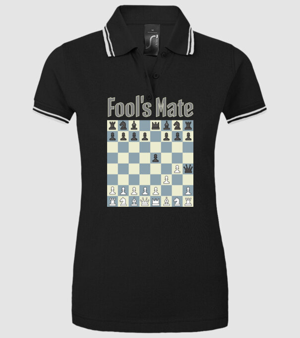 fool's mate model negru pe tricou