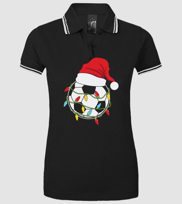 Football christmas model negru pe tricou