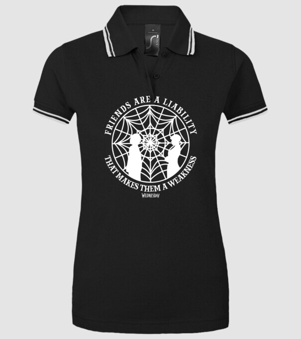 Friends are liability model negru pe tricou