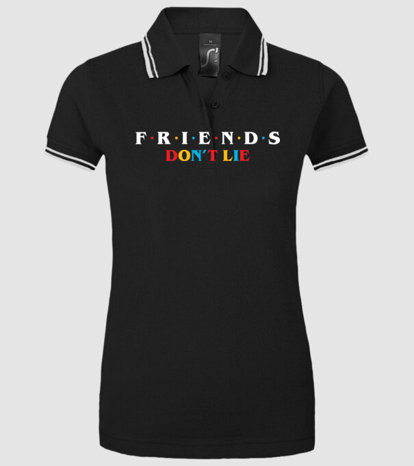 friends dont lie ok model negru pe tricou