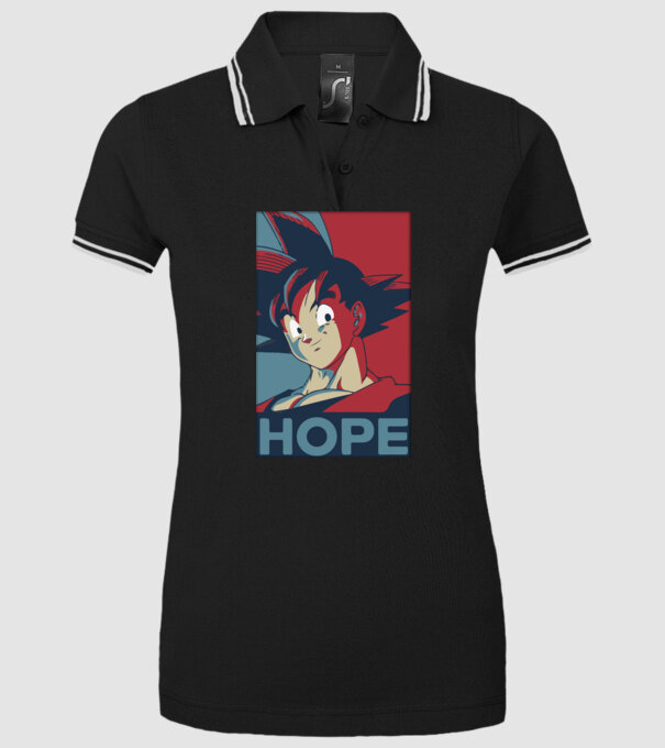 goku hope dragonball model negru pe tricou