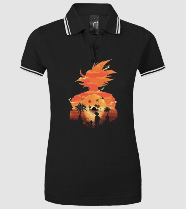 goku sunset 2 model negru pe tricou