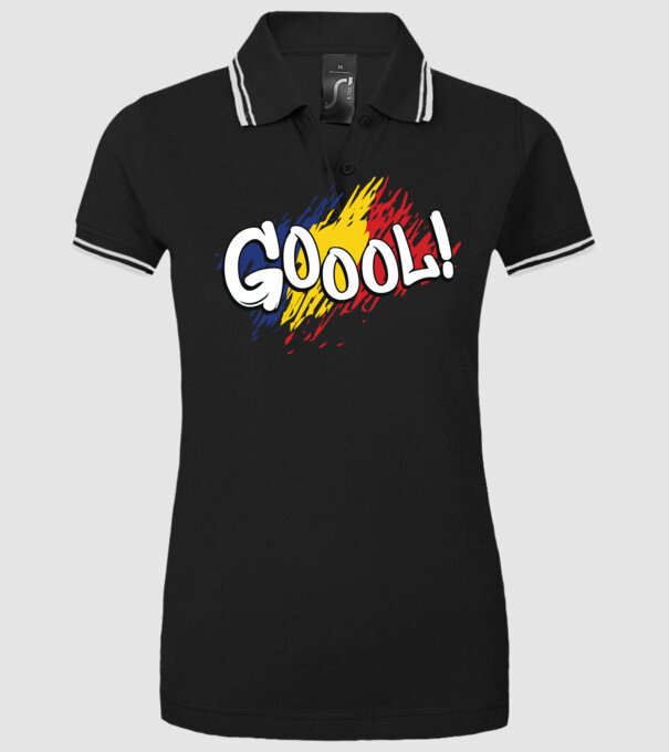 GOOOL model negru pe tricou