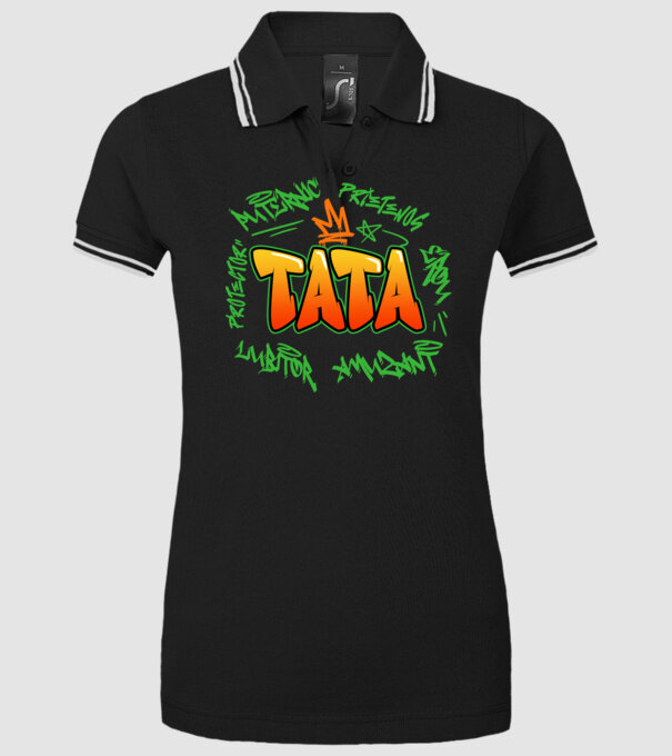 Graffiti tata model negru pe tricou