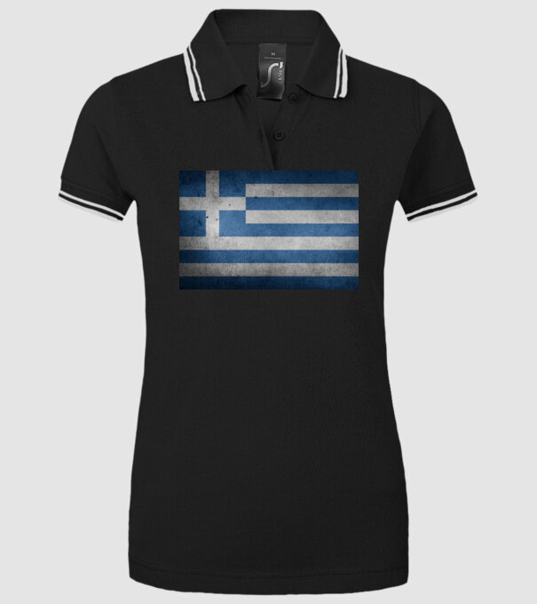 GREECE model negru pe tricou