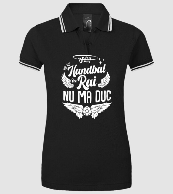 Handbal în Rai model negru pe tricou