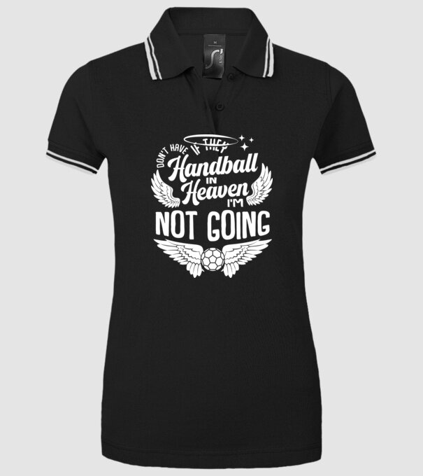 Handball in Heaven model negru pe tricou