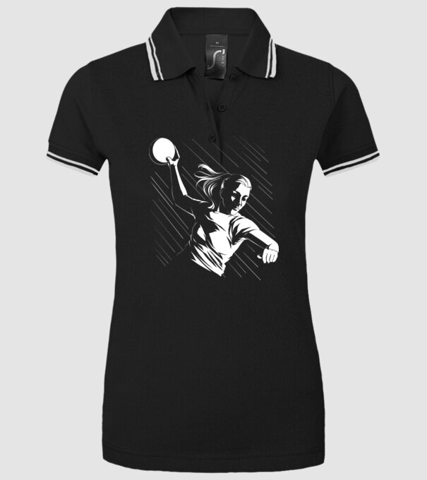 Handballer model negru pe tricou