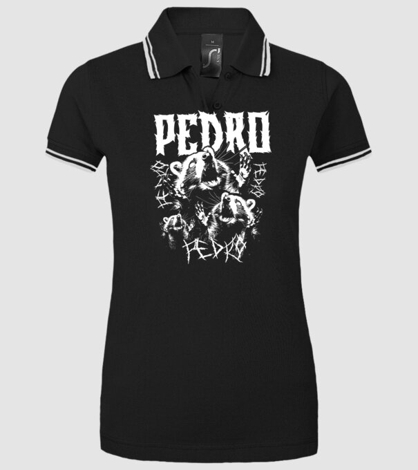 Heavy Metal pedro model negru pe tricou