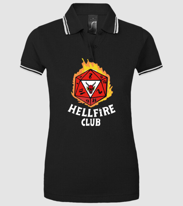 hellfire club roll dice model negru pe tricou