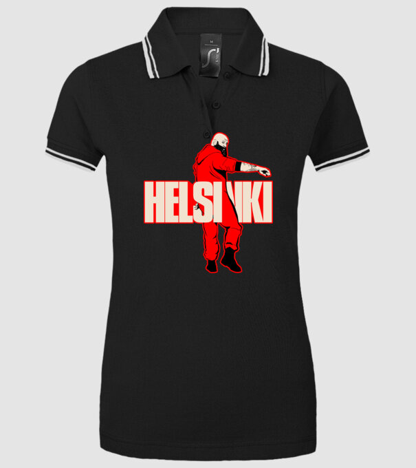 helsinki la casa de papel model negru pe tricou