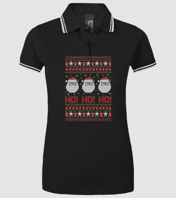 Ho-Ho-Ho model negru pe tricou