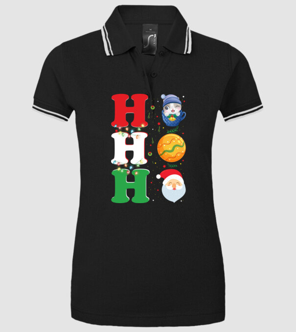 Ho-ho-ho christmas model negru pe tricou