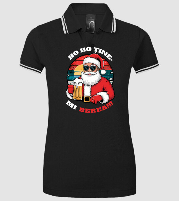 Ho ho ține mi berea! Negru model negru pe tricou