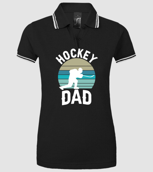 Hockey dad model negru pe tricou