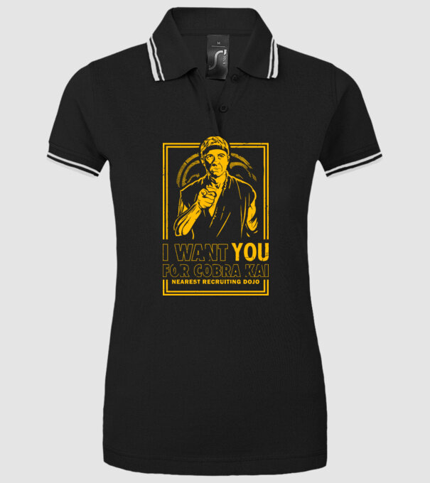 I want you cobra kai model negru pe tricou