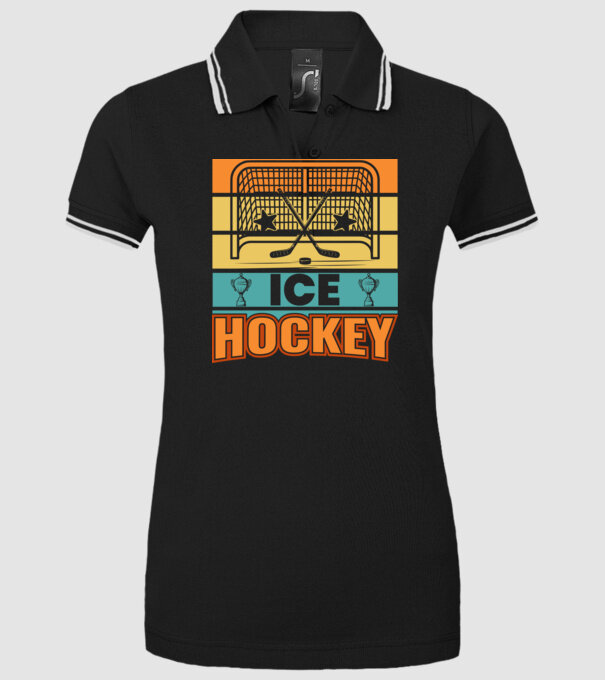 Ice Hockey model negru pe tricou