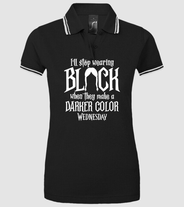 ill stop wearing black model negru pe tricou