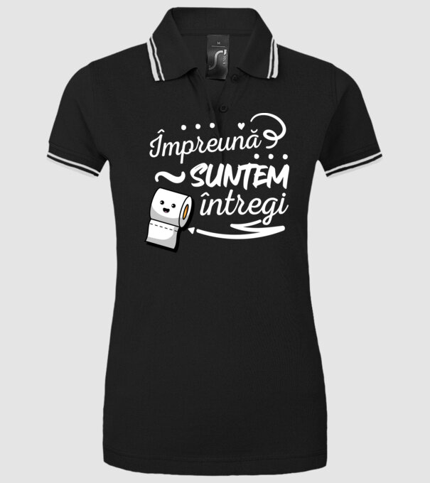 Împreună suntem întregi! model negru pe tricou
