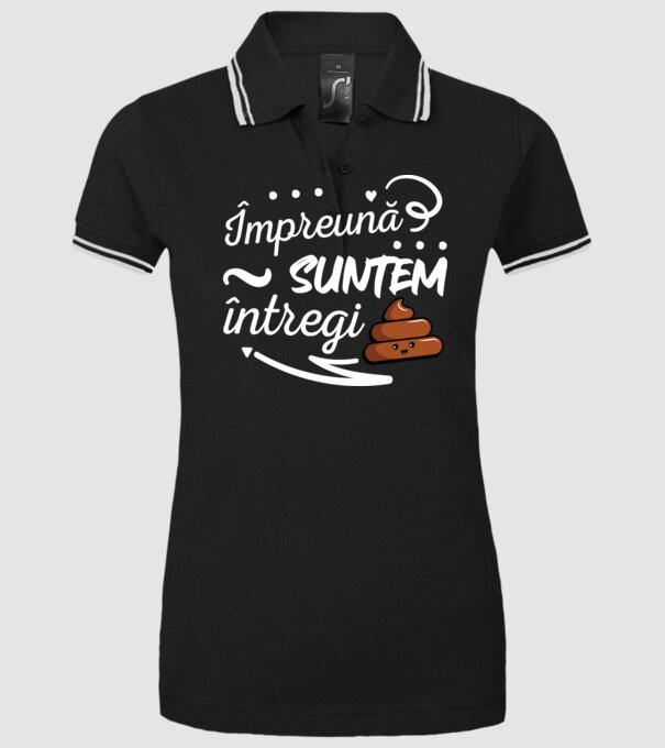 Împreună suntem întregi! model negru pe tricou