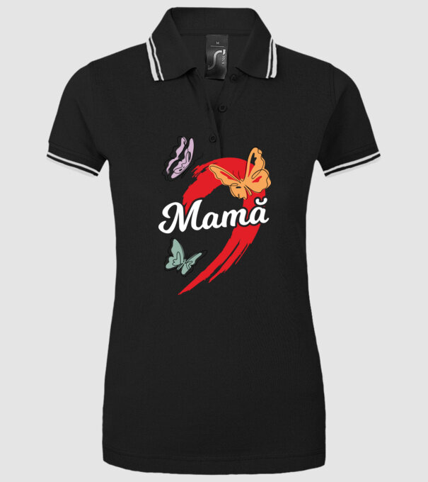 Mamă model negru pe tricou