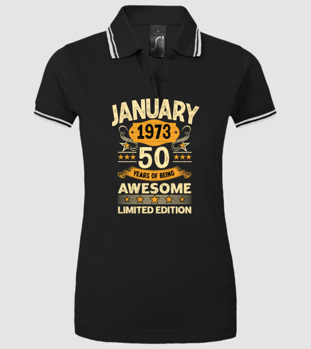 January 1973 50 years of being limited edition model negru pe tricou