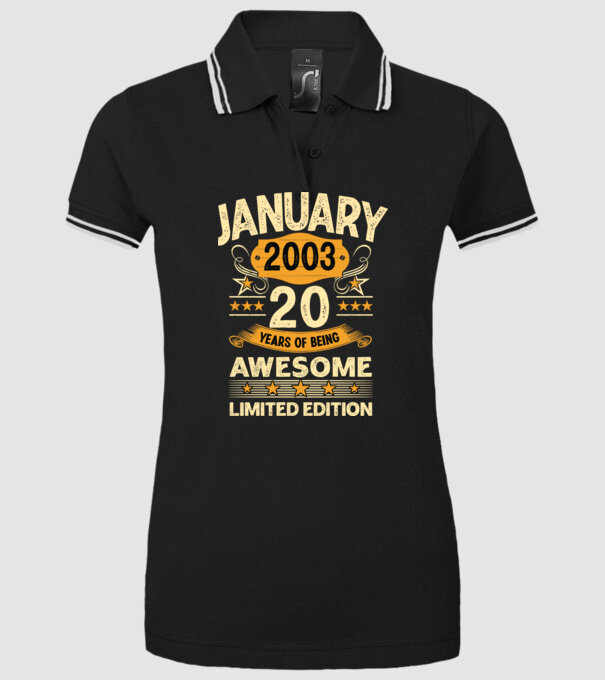January 2003 20 years of being limited edition model negru pe tricou