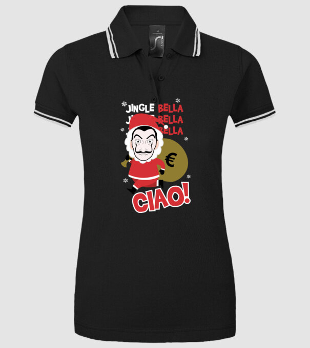 jingle bella christmas la casa de papel model negru pe tricou