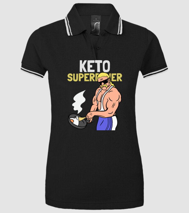 KETO SUPERPOWER model negru pe tricou