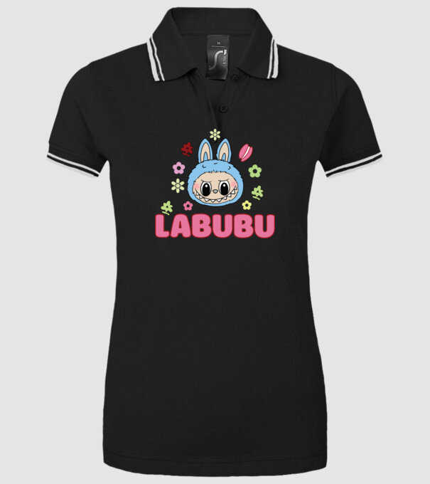 Labubu model negru pe tricou