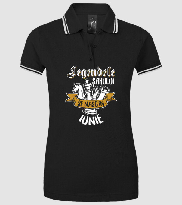 Legendele șahului se nasc în iunie model negru pe tricou