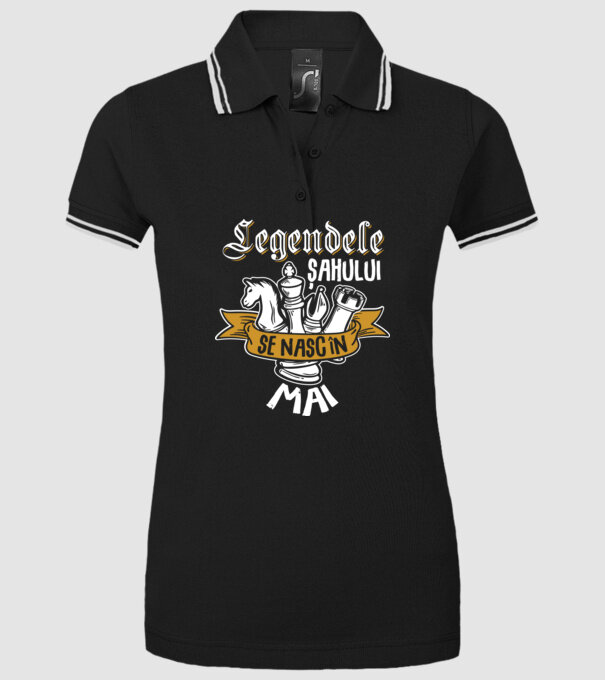 Legendele șahului se nasc în mai model negru pe tricou