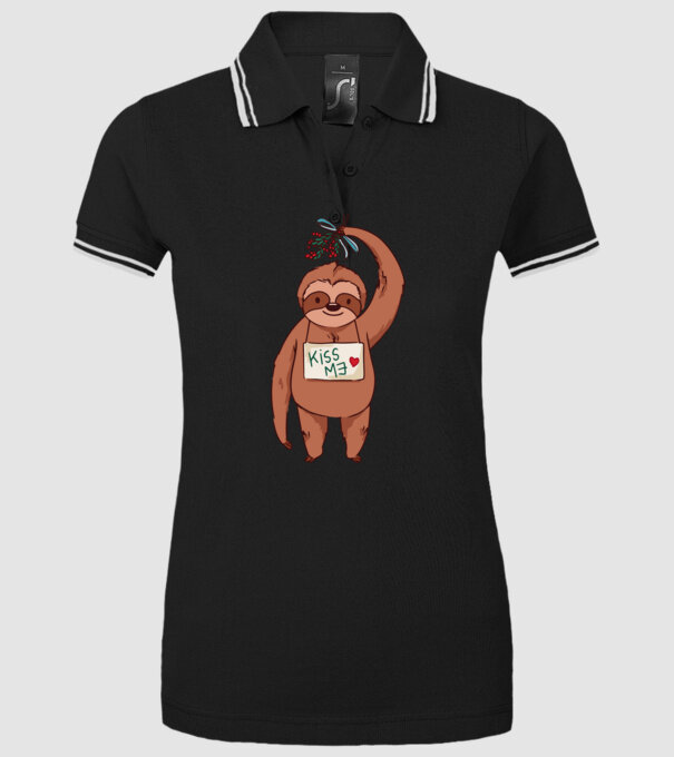 Leneș model negru pe tricou