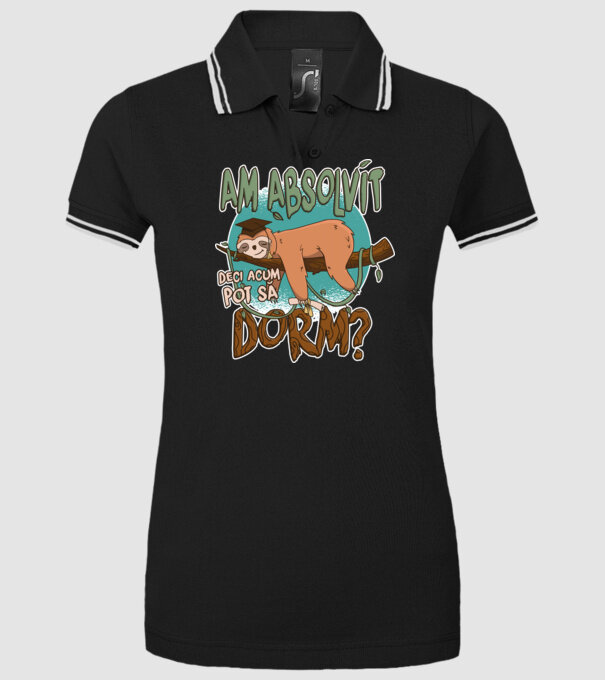 Leneș absolvent 1 model negru pe tricou
