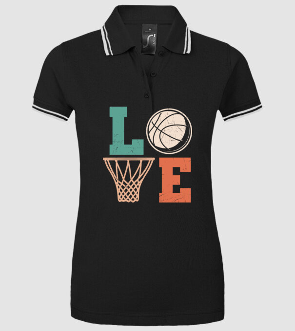LOVE basketball model negru pe tricou
