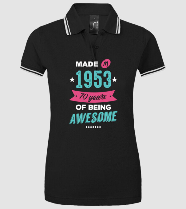 Made in 1953 model negru pe tricou