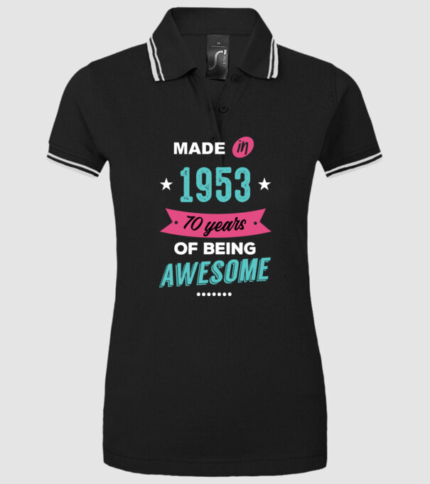 MADE IN 1953 model negru pe tricou