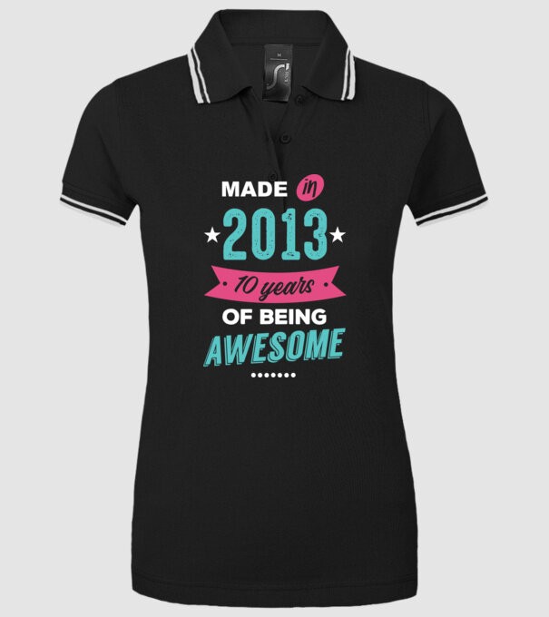 Made in 2013 model negru pe tricou