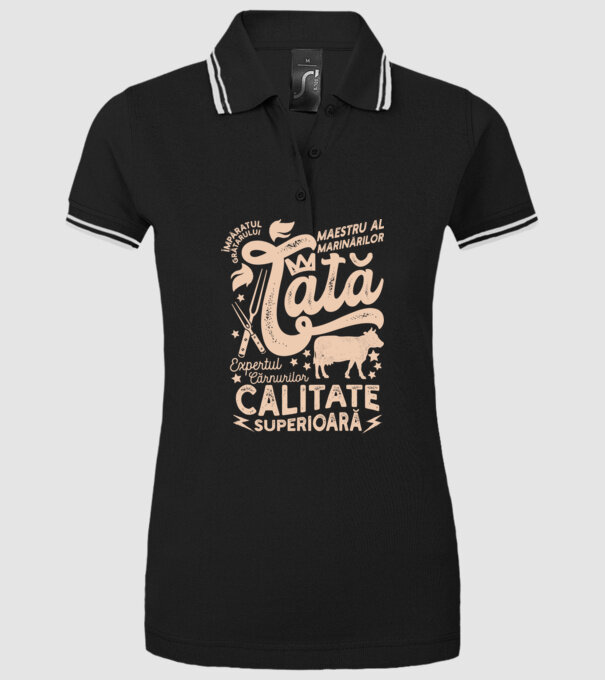 Împăratul grătarului, maestru al marinărilor, expertul cărnurilor - tată - Calitate superioară model negru pe tricou