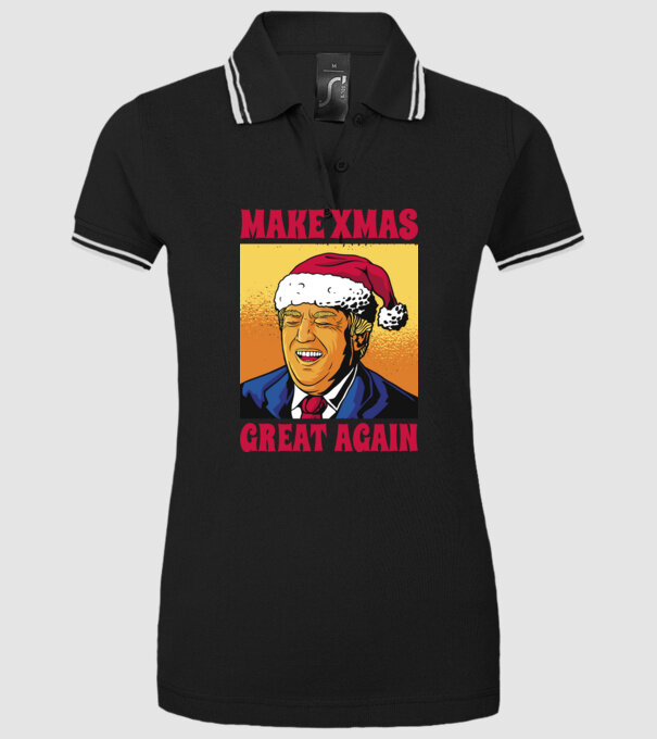 Make Xmas great again model negru pe tricou
