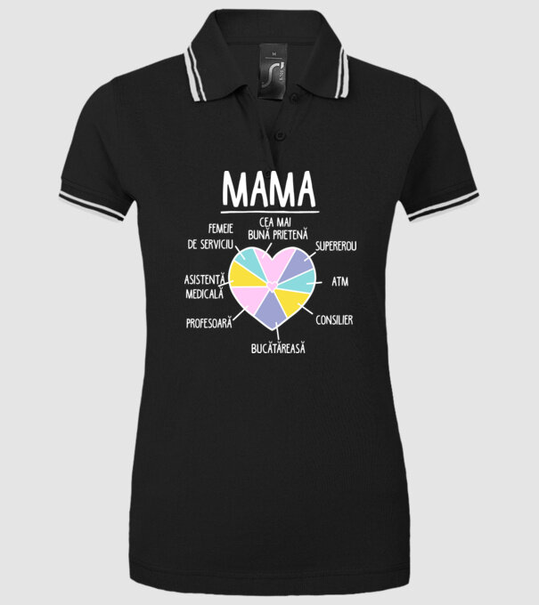 Mama cea mai bună prietenă, supererou model negru pe tricou